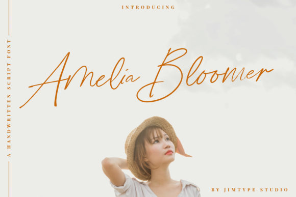 Amelia Bloomer: A Handwritten Font for Editorial Design