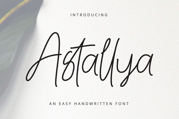 Astallya: A Neat Handwritten Typeface for Editorial Design