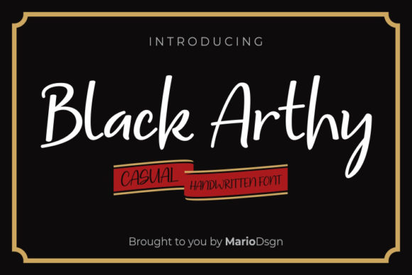 Black Arthy Font for Editorial Design