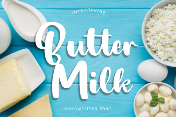 Butter Milk Font: A Handwritten Typeface for Branding