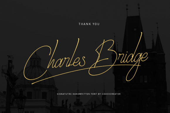 Charles Bridge Signature Handwritten Font for Branding