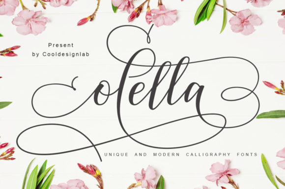 Olella: A Romantic Script Font for Makers