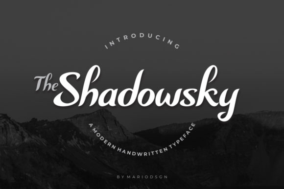 Shadowsky: A Modern Script Font for Editorial Design