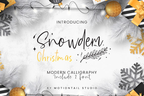 Snowdem Christmas: A Delicate Script for Festive Designs
